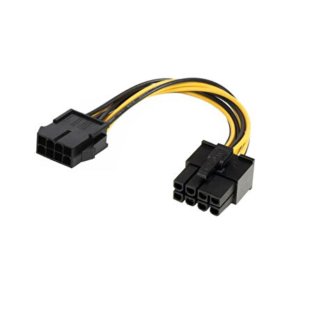 8 pin EPS-12V Erkek - 8 pin Dişi PCI E CPU Güç Uzatma Kablosu 30 cm