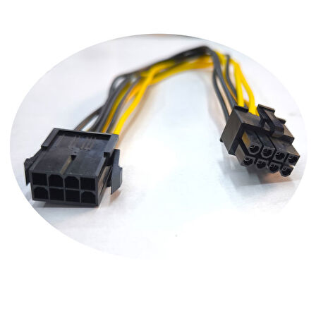 8 pin EPS-12V Erkek - 8 pin Dişi PCI E CPU Güç Uzatma Kablosu 30 cm