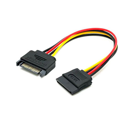 Sata 15 pin dişi erkek uzatma kablosu sata hdd güç kablosu 30 cm