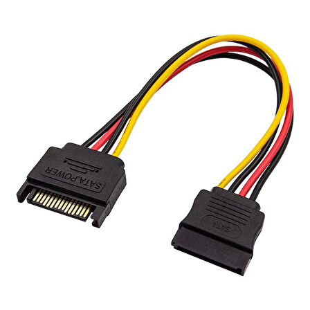 Sata 15 pin dişi erkek uzatma kablosu sata hdd güç kablosu 30 cm