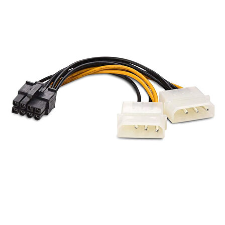 8 Pin PCIe to 2 x ıde Molex Power Kablosu ekran kartı power kablo 30cm