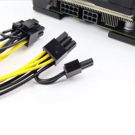 6 pin PSU to 2x8 (6+2) Pin Ekran Kartı Güç Çevirici Kablo 30cm