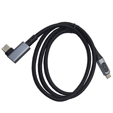 Usb Type c 4.0 8k 60 Hz görüntü desteği 90 derece dijital göstergeli 1m