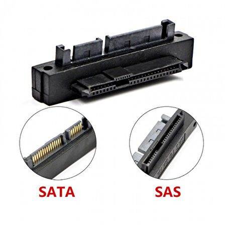 Sas to sata 90 derece çevirici SFF-8482 SAS SATA L tipi çevirici