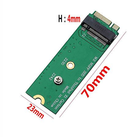 M.2 NGFF SATA SSD'den ThinkPad X1 Carbon için 20 + 6 Pin 26 Pin Adaptör