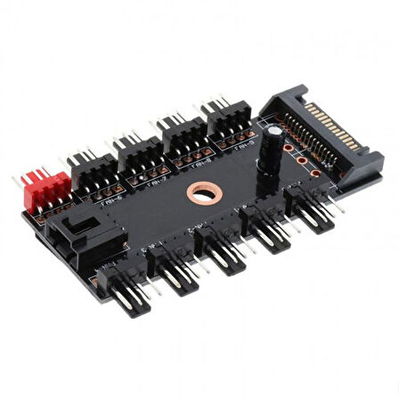 4-3 Pinli Fan Çoklayıcı HUB PWM Fan Kontrolcüsü 10 Port 12V PC Fan çoklayıcı