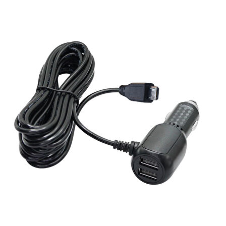 12/24v mikro usb girişli araç navigaston kamera şarj adaptörü + dual usb