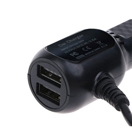 12/24v mikro usb girişli araç navigaston kamera şarj adaptörü + dual usb