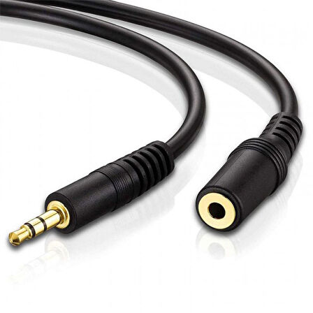 3.5mm stereo dişi erkek aux kulaklık uzatma kablosu 15m