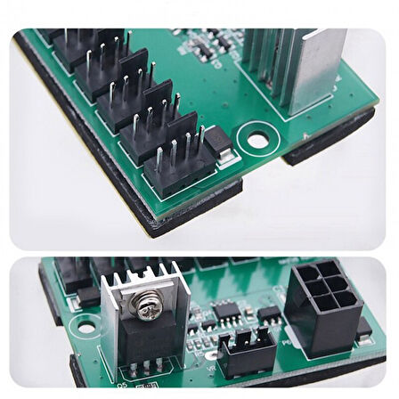 12v 8 kanallı PC için Fan hız kontrolörü modülü potansiyometreli