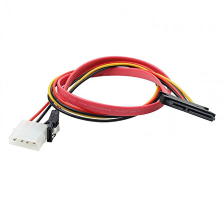 Sata data15+7 pin to 7pin sata 4 pin IDE molex power kablosu 90cm