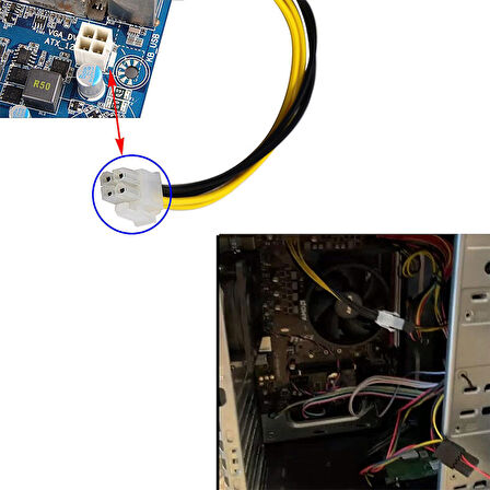 ATX 12v 4 pin to P4 CPU-uzatma kablosu dişi erkek kablo 30cm