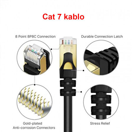 Cat 7 patch ethernet Kablosu cat7 rj45 internet Kablo 50cm