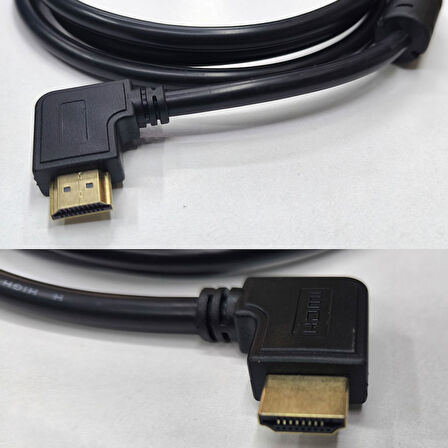 Hdmı L tipi 90 derece kablo hdmi L sağ açılı kablo 1.5m