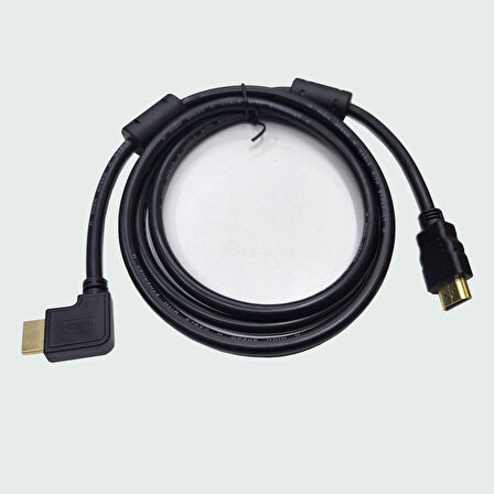 Hdmı L tipi 90 derece kablo hdmi L sağ açılı kablo 1.5m