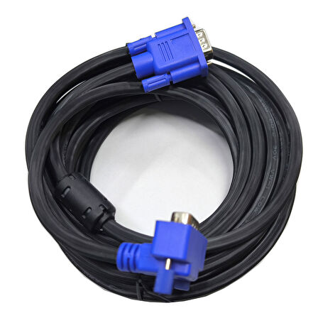 Vga L tipi 90 derece kablo 15 pin vga erkek görüntü kablosu 5m