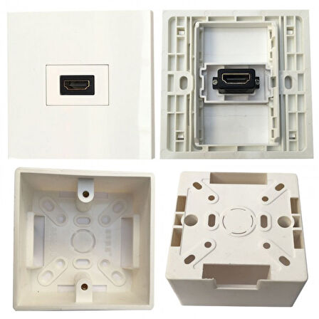 Hdmı duvar tipi kasalı priz sıva üstü hdmi priz