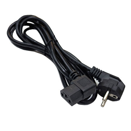 AC 90 derece L power kablo 3x0.75 L tipi 90° PC Monitör power kablosu 2m