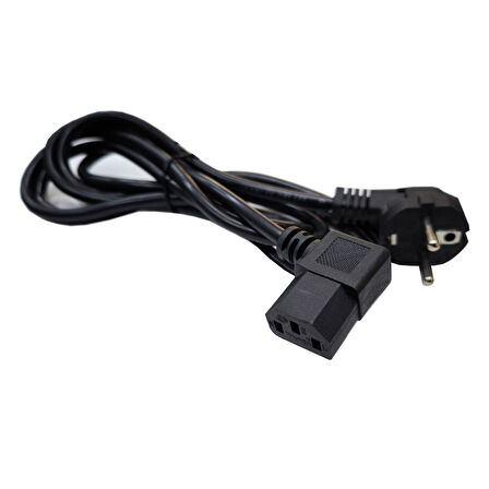 AC 90 derece L power kablo 3x0.75 L tipi 90° PC Monitör power kablosu 2m