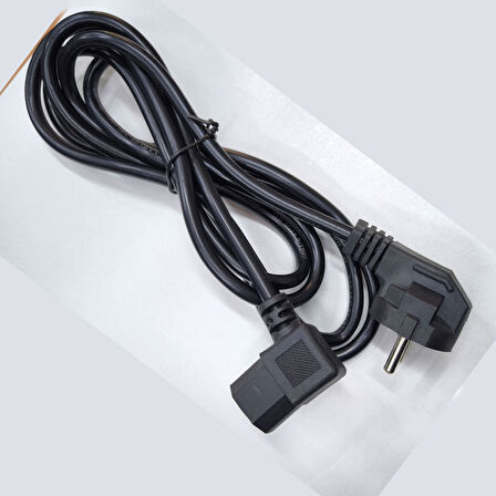 AC 90 derece L power kablo 3x0.75 L tipi 90° PC Monitör power kablosu 2m
