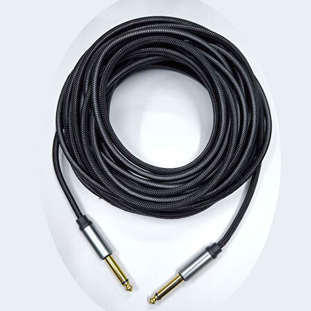 6.3 mm mono Gitar anfi ara bağlantı kablosu TS mono jaklı kablo 10m