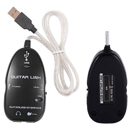 USB Gitar Link Kablosu USB Arayüz Kablosu Ses Bağlantısı PC Kayıt Adaptörü