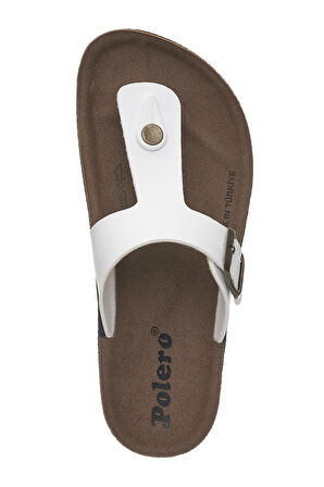 Günlük Kadın Erkek Yetişkin Mantar Taban Desenli Tokalı Ayarlanabilir Parmak Arası Terlik 34158 - 77