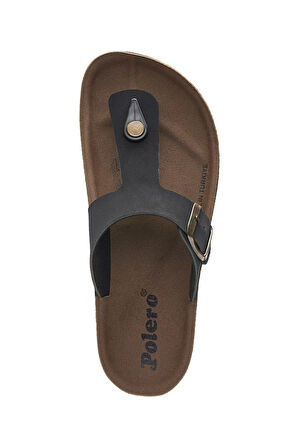 Günlük Kadın Erkek Yetişkin Mantar Taban Desenli Tokalı Ayarlanabilir Parmak Arası Terlik 34158 - 77