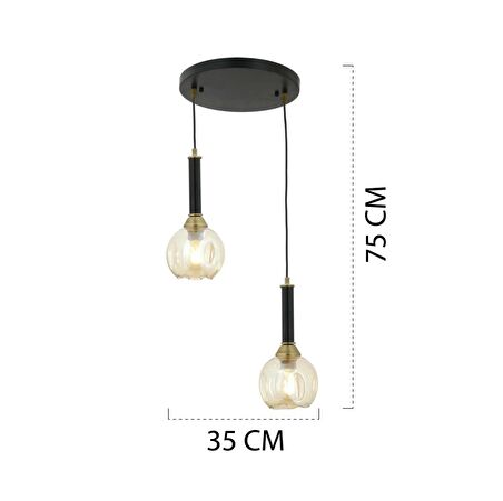 Dara 2 Li Eskitme Modern Yatak Odası Mutfak Oturma Odası Salon Avize 