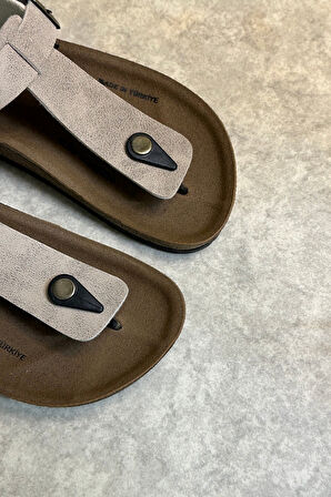  Günlük Kadın Terlik Tek Parmak Arası Rahat Mantar Taban Tokalı Ayarlanabilir Sandalet 148 - 34170 