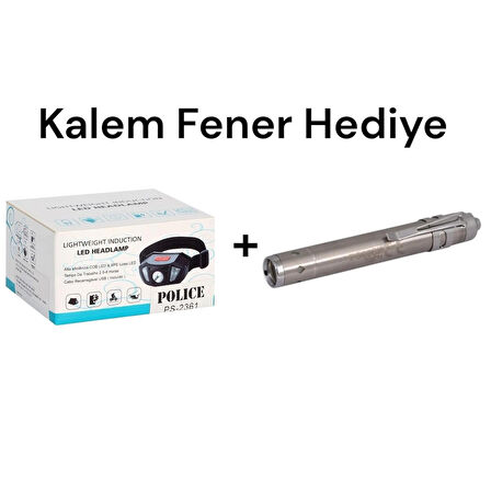 Usb Şarjlı Sensörlü Kafa Feneri Doktor Feneri Hediyeli 