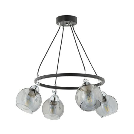 Flora 4 Lü Krom Detaylı Modern Yatak Odası Mutfak Oturma Odası Salon Avize 