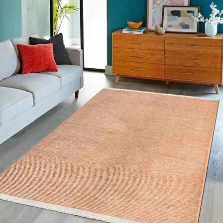 Hardal Özel Kaymaz Tabanlı Pamuk Dokuma Kilim