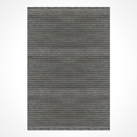 Antrasit Kaymaz Tabanlı Pamuk Dokuma Kilim
