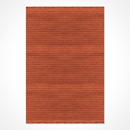 Turuncu Kaymaz Tabanlı Pamuk Dokuma Kilim