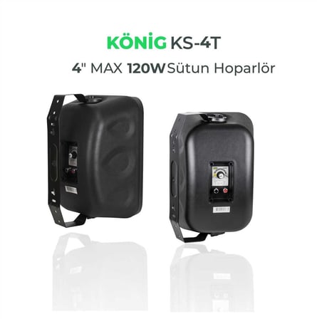 König KS-4T 4'' 120W Siyah Hoparlör 
