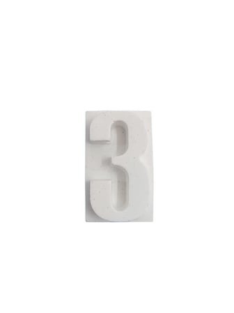Boyanabilir Rakam Obje - 3 - (Üç) 4,5x2,7cm