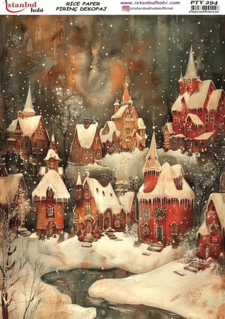 Pirinç Dekopaj Kağıdı 30x42cm PTY-294 Yılbaşı
