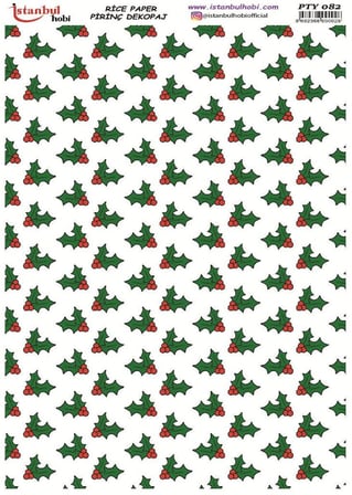 Pirinç Dekopaj Kağıdı 30x42cm PTY-082 Yılbaşı