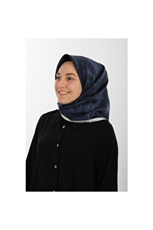 Lacivert Ipek Krep Saten Eşarp 7208701-322
