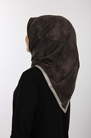 Koyu Gri Twill İpek Eşarp 7208713 - 972