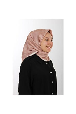 Koyu Somon Ipek Krep Saten Eşarp 7208701-396