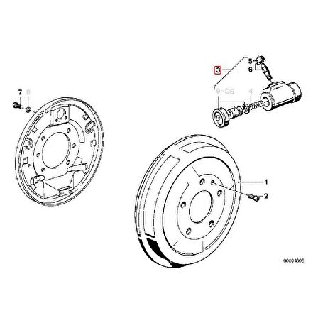 BMW E36 FERODO ARKA KAMPANA FRENSİLİNDİRİ OEM NO 34211159569