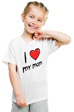 Tshirthane I Love Mom Çocuk Tshirt