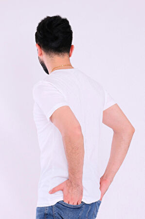 Oppenheimer Yazılı Beyaz Kısakol Erkek Tshirt