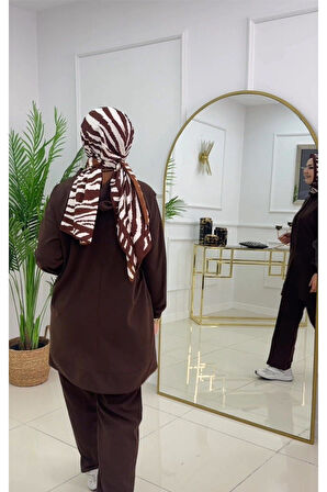 Kadın 2'li Tunik Pantolon Takım, Kapüşonlu Sweat Tunik,Pantolon Set
