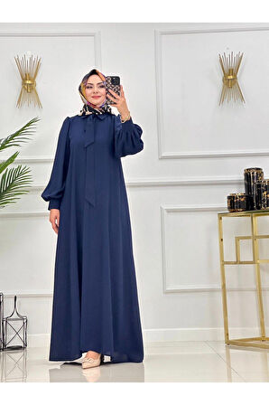 Kadın Kap Ferace & Elbise Tesettür  Krep Kumaş Çıkarılabilir Fular, Kuşak olabilir