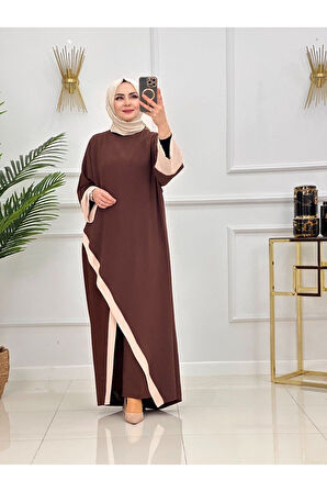 Çapraz Kesim Tesettür 2'Li Takım Tunik & Pantolon