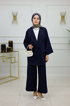 Kadın Tesettür Takım 2'Li Ceket & Pantolon Takımı
