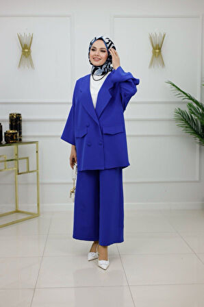 Kadın Tesettür Takım 2'Li Ceket & Pantolon Takımı